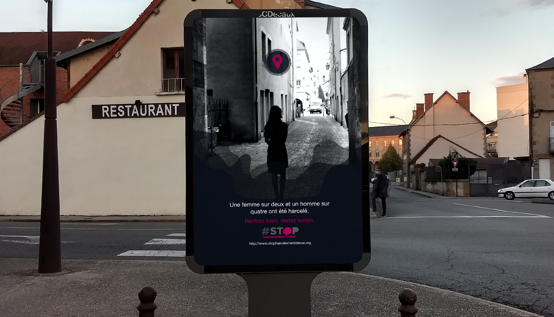 Manon Frémaux dispositif panneau JCDecaux.